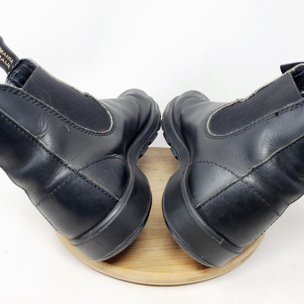 Blundstone Chelsea Boots Mens 8 Black Leather Casual Shoes Distressed - Picture 11 of 14